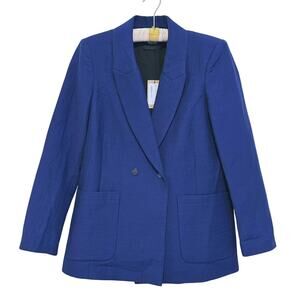 NWT Rachel Comey New Amboy Blazer Size 6 Midnight Blue Quiet Luxury Tailored